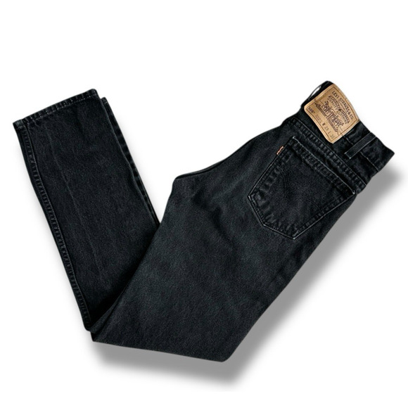 Levi's 505 Men's Black Regular Fit Straight Leg Denim Jeans 100% Cotton 29x30 - Picture 1 of 6